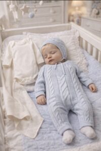 סט סרוג לתינוק – “חיבוק רך”