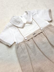 אוברול תינוק מלכותי בסגנון ספרדי לנסיך שלך